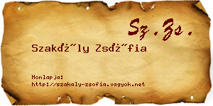 Szakály Zsófia névjegykártya