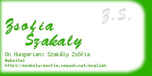 zsofia szakaly business card
